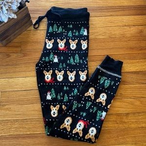 Corgi Sweater Holiday Leggings! Size Medium- Gently Used 🐾 American Eagle
